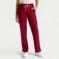 thumbnail image 1 of Women Casual Scrub Pants Soft Stretch Drawstring Nursing Medical Uniform Bottoms with Pockets Women Scrub Pant Red L, 1 of 5