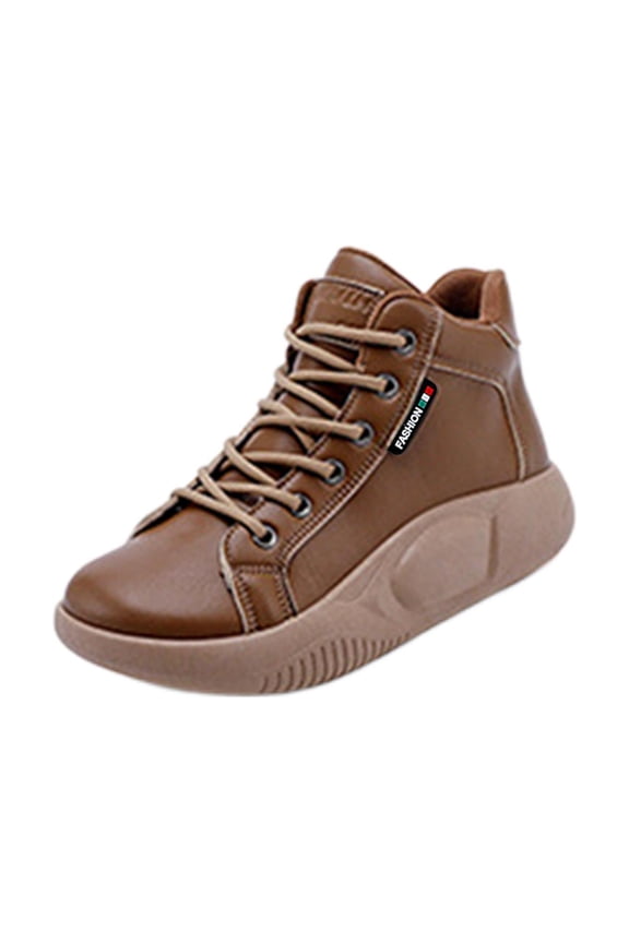 Women Casual Shoes Athletic Sneakers Sports Shoes Anti Slip Comfortable Boots Fashion Lace up Shoes for Hiker Walking Work Hiking Trekking , 38Yards Brown