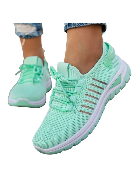 Women Casual Shoes Breathable Mesh Platform Sneakers For Lightweight Casual Walking Shoes With Height Increasing Sole ,Us Size:6.5
