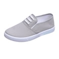 thumbnail image 1 of Women Casual Shoes Classic Canvas Shoes Fabric Material Canvas Trainers Casual Walking Shoes Summer Boat Shoes Low Cut Loafer On Flat Style For Wide Feet Breathable Daily Wear ,Us Size:8, 1 of 7