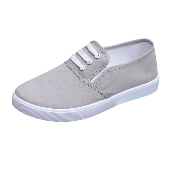 Women Casual Shoes Classic Canvas Shoes Fabric Material Canvas Trainers Casual Walking Shoes Summer Boat Shoes Low Cut Loafer On Flat Style For Wide Feet Breathable Daily Wear ,Us Size:8