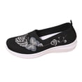 thumbnail image 1 of Women Casual Shoes Embroidered Loafers Flat Shoes Summer Footwear Exquisite Embroidery Breathable Slip On For Casual Outfits ,Us Size:9, 1 of 9