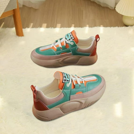 Women Casual Shoes Fashion Thick Sole Sneakers Outdoor Walking Shoes Sport Shoes 36