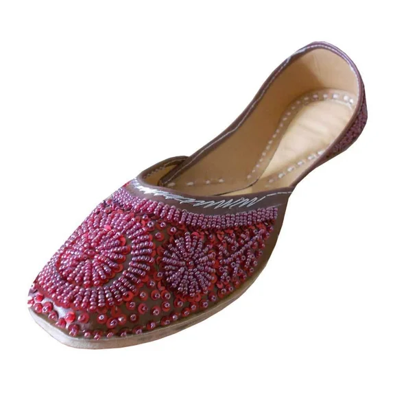 Women Casual Shoes Handmade Indian Oxfords Jutties Flip-Flops Mojaries US 4-12