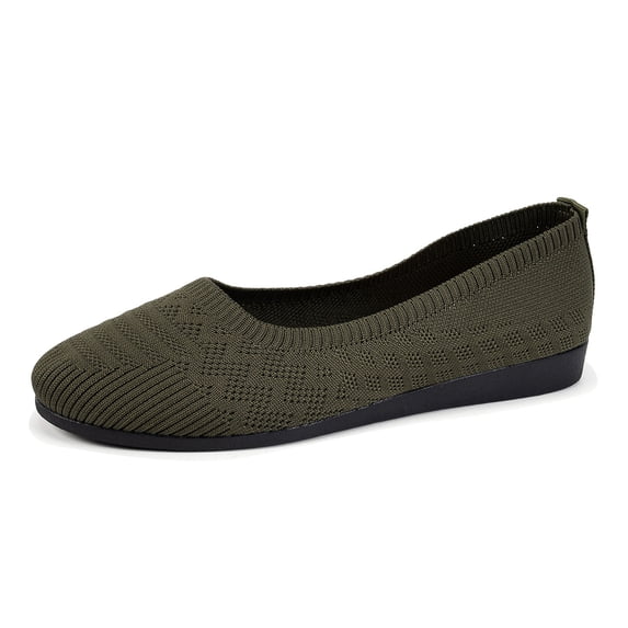 Women Casual Shoes Knitted Trainers Ballet Shoes Flat Footwear Non Slip Breathable Style For Women Everyday Casual Wear ,Us Size:8.5
