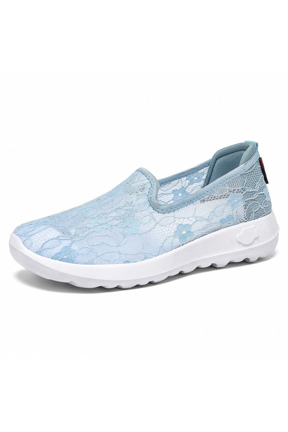 Women Casual Shoes Mesh Sneakers Lace Up Shoes Casual Footwear Hollow Out Breathable Design For Summer Daily Matching ,Us Size:6