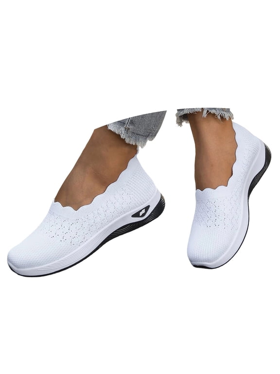 Women Casual Shoes Mesh Sneakers Walking Shoes Summer Footwear Round Toe Slip On Breathable Style For All Daily Occasions ,Us Size:5.5