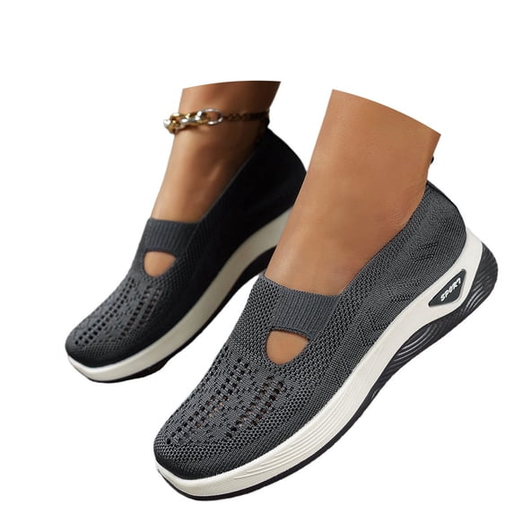 Women Casual Shoes Slip On Loafers Walking Shoes Casual Footwear Mesh Hollow Non Slip Sole For Everyday Outdoor Wear ,Us Size:7