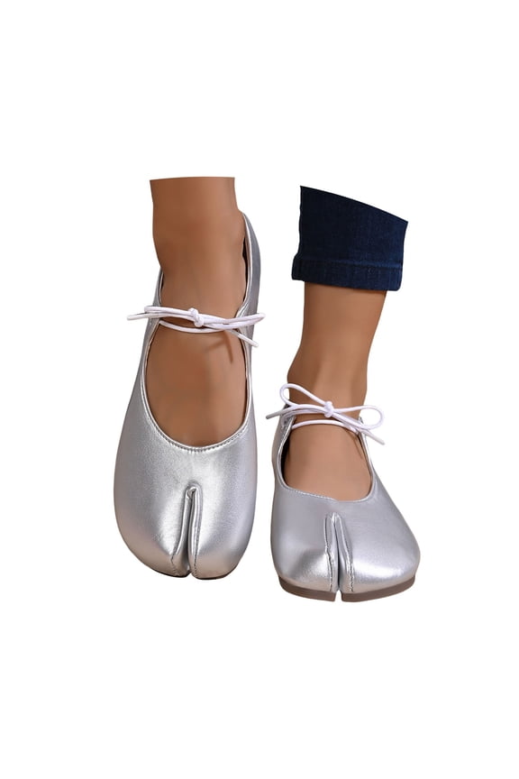 Women Casual Shoes Split Toe Ballet Round Toe Soft Sole Casual Slip On Comfortable Walking Shoes For Daily Wear ,Us Size:8.5