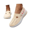 thumbnail image 1 of Women Casual Shoes Summer Mesh Breathable Material On Style Round Toe Non Structure Fashionable Casual Sneakers Comfortable Walking Shoes For Daily Outdoor Wear ,Us Size:7, 1 of 8
