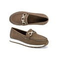 thumbnail image 1 of Women Casual Shoes - Wedge Slip-On Loafer, Flat Round Toe, Low Heel Buckle, Soft Bottom, 1 of 8