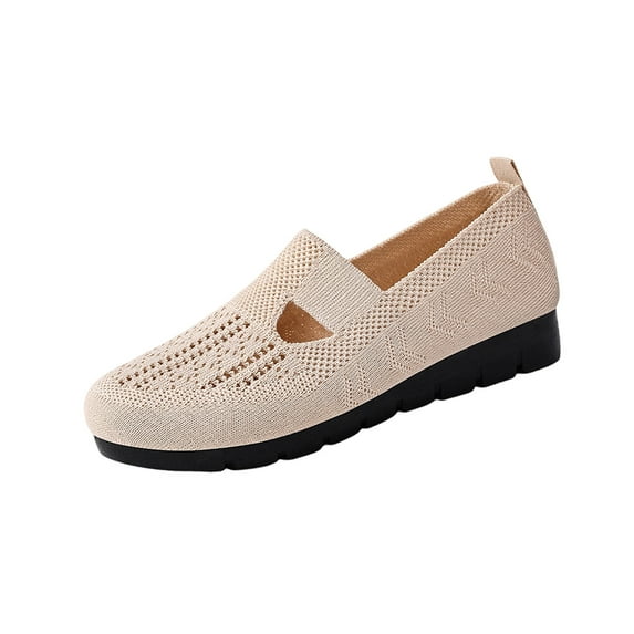 Women Casual Shoes Women's Orthopedic Knit Comfort Loafers,2026 New Slip-Resistant Walking Shoes,Rubber Lightweight Soft Sole