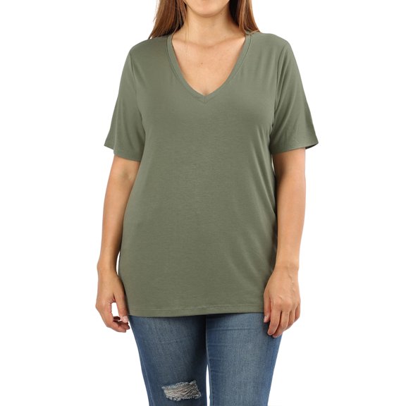 Women Casual Short Sleeve Realxed Fit Basic T-Shirt Tops (S-3XL)