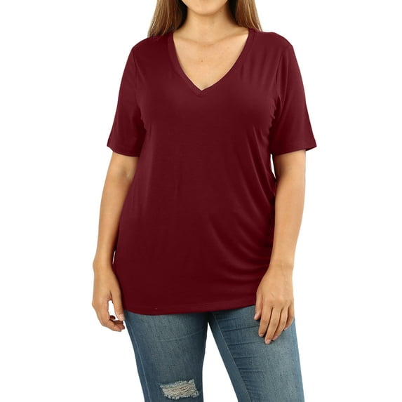 Women Casual Short Sleeve Realxed Fit Basic T-Shirt Tops (S-3XL)