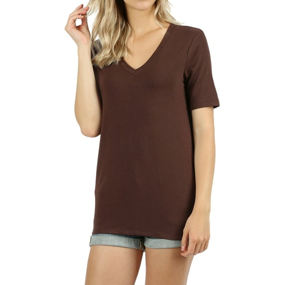 Women Casual Short Sleeve Realxed Fit Basic T-Shirt Tops (S-3XL)