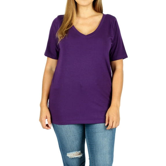 Women Casual Short Sleeve Realxed Fit Basic T-Shirt Tops (S-3XL)