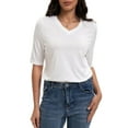 thumbnail image 1 of Women's Casual Short Sleeve Relaxed Fit Basic T-Shirt - Soft Comfortable Everyday Top, 1 of 7