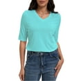 thumbnail image 1 of Women's Casual Short Sleeve Relaxed Fit Basic T-Shirt - Soft Comfortable Everyday Top, 1 of 7