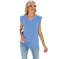 thumbnail image 1 of Women Casual Sleeveless Tank Tops Summer Loose Fit Basic Tee Blouse Fashion Clothes M, 1 of 7