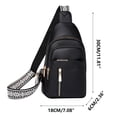 thumbnail image 1 of Women Casual Sling Chest Bag,Fashion Crossbody Waist Pack,Adjustable Guitar Strap Bag,Multi Purpose Shoulder Bag,Durable Daily Travel Bag,Headphone Hole Design Bag,Portable Lightweight Carry Bag, 1 of 5