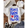thumbnail image 1 of Women Casual Slogan Print Round Neck Short Sleeve T-Shirt, Summer, 1 of 7