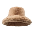 thumbnail image 1 of Women Casual Soft Warm Sun Cap Panama Hat Fisherman Cap Bucket Hat KHAKI, 1 of 1
