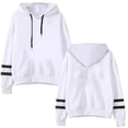 thumbnail image 1 of Women Casual Solid Casual Hoodie Sweatshirt Long Sleeve Loose Top Long Hoodie Jacket Female Sweatshirt up Sweatshirt Top Light Lightweight Hoodie Women Zip Hoodie Drawstring Hoodie Long Zip up Jacket, 1 of 4