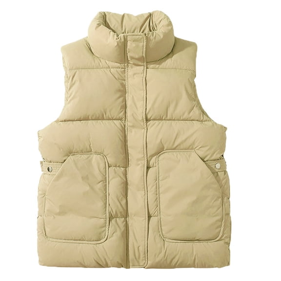Women Casual Solid Coat Hooded Vest Zipper Pocket Loose Sleeveless Jacket Coat 20 Coats Women Womens Field Jacket Olive Long Hooded Sweater Women Women Hood Cargo Winter Jacket Women Utility Vest