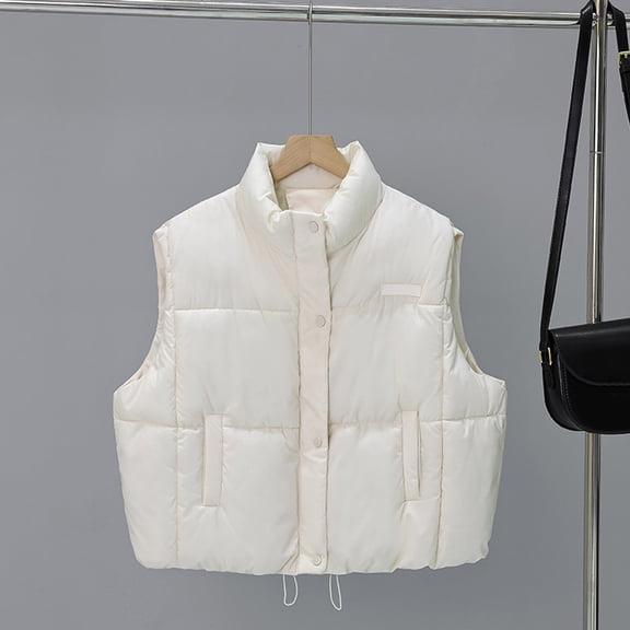 Women Casual Solid Coat Hooded Vest Zipper Pocket Loose Sleeveless Jacket Coat Warm plus Size Winter Coat Women plus Winter Jacket 4x Coats for Women plus Size 5x Womens Winter Coat Women Clothes