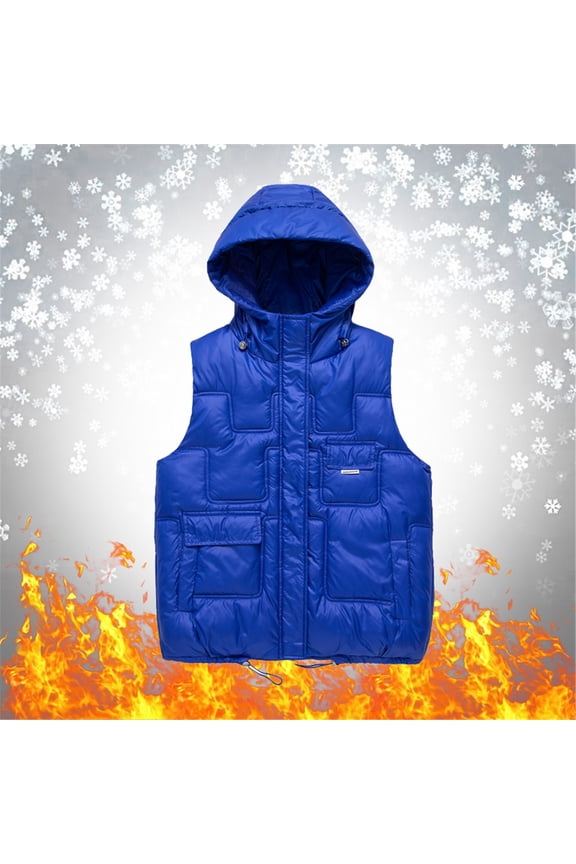 Women Casual Solid Coat Jacket Hooded Vest Zipper Pocket Loose Sleeveless Padded Coat Puffy Vest with Hood Pickpocket Proof Vest Women S Vests Light Weight Heated Womens Vest Vest for Women Zip up