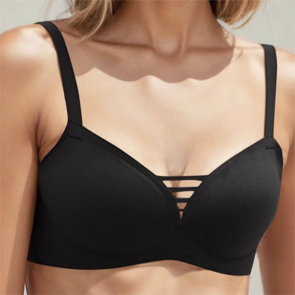 Women Casual Solid Color Steel Ring Bra Comfortable Breathable Thin Seamless Underwear Bra Pack Athletic Women Women Bra Set And Underwear Thong Tan Bra for Women Athletic Bra One Shoulder Sports Bras