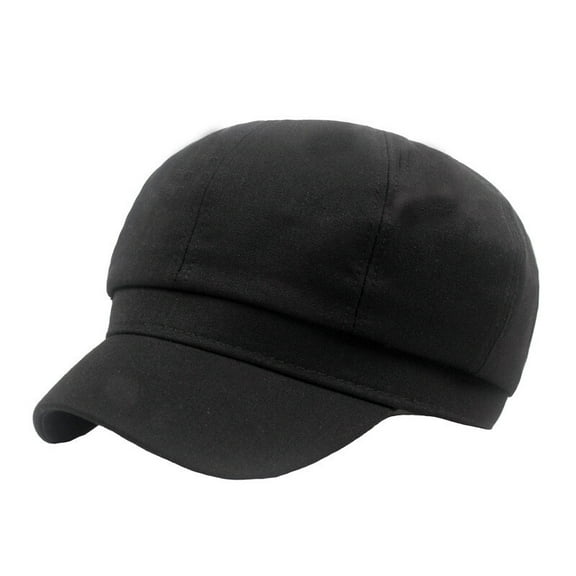 Women Casual Solid Cotton Gatsby Newsboy Hat Peaked Flat Cabbie Driver Cap Baker