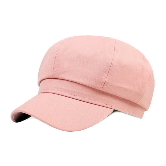 Women Casual Solid Cotton Gatsby Newsboy Hat Peaked Flat Cabbie Driver Cap Baker