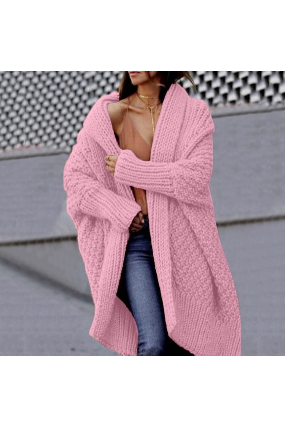 Women Casual Solid Crochet Sweater Cardigan Loose Long Sleeve Long Coat Women Long Coats Winter Extra Long Sweaters Womens Leopard Long Cardigan plus Size down Winter Coats for Women Front Long Sleeve