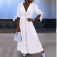 thumbnail image 1 of Women Casual Solid Dress Velvet Long Sleeve Turtleneck Pocket Dress Sports Sweatshirt Casual Loose Dress Woman Summer Dress Comfy Summer Dresses Lady Summer Dress Midi Dress Midi Dress plus Size, 1 of 4