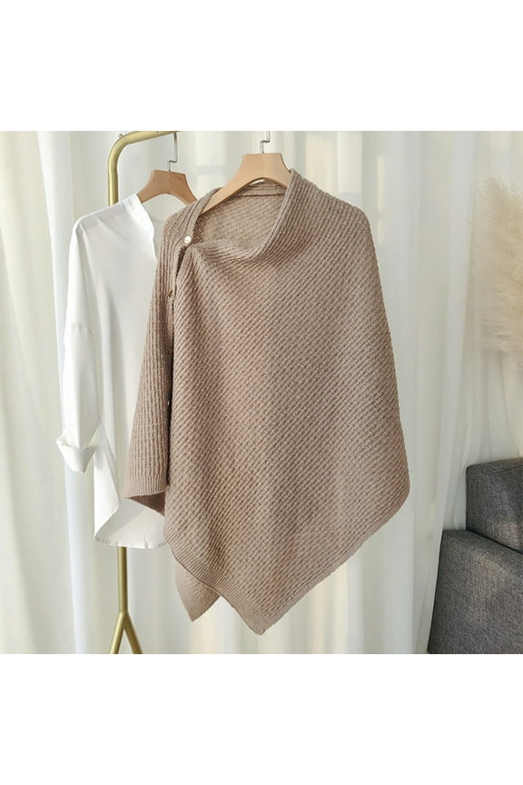 Women Casual Solid Functional Knitted Shawl Cape Warm Scarf Blanket Scarf for Women Silk Shawl Wrap Long with Sleeves Metallic Fabric Dress Women's Scarfs Winter for Women Winter Formal And Shawl