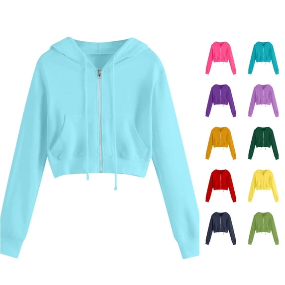 Women Casual Solid Long Sleeve Zipper Pocket Shirt Hooded Sweatshirt Tops over Size Hoodies Women Womens Sweatshirts Zip up Oversized Hoodie Woman Hoodies with Zippers Hoodie Female Women S