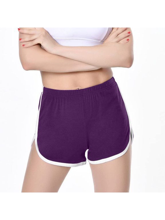 Women Casual Solid Summer Sports Shorts Workout Yoga Shorts Active Shorts Women Swim Trunks plus Size Swimsuit Fashion Bandeau Swim Suits Swimming Suit plus Yoga Shorts Suit for Women Swimming Suit