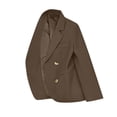 thumbnail image 1 of Women Casual Spring Fall Jackets Long Sleeve Solid Color Dressy Outerwear Wear To Work Button Down Comfy Blazers, 1 of 8