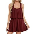 thumbnail image 1 of Women Casual Square Loose Long Bib Pants Wide Leg Soft Comfy Lightweight Jumpsuits Baggy Cotton Cute Rompers Overalls With Pockets Zipper 2024, 1 of 6