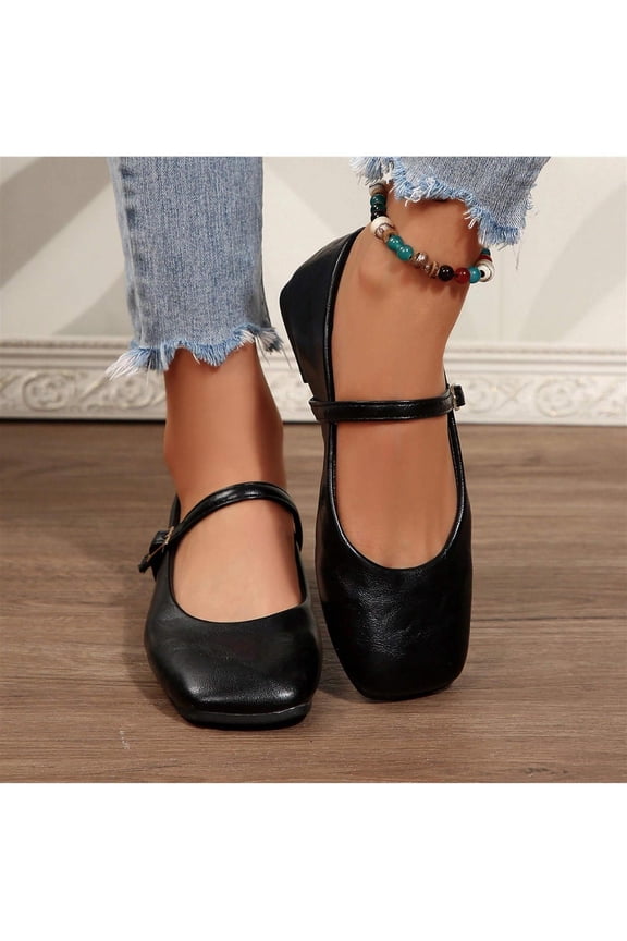 Women Casual Square Toe Ballet Flats Dressy Slip On Walking Shoes for Comfort and Style