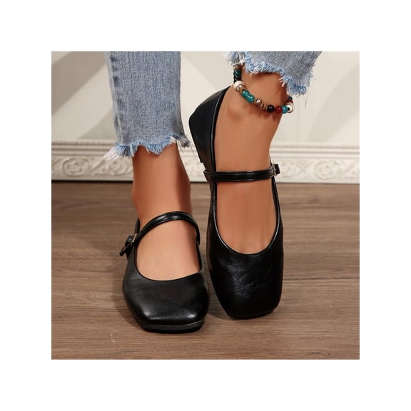 Women Casual Square Toe Ballet Flats Shoes Comfortable Dressy Slip On Walking