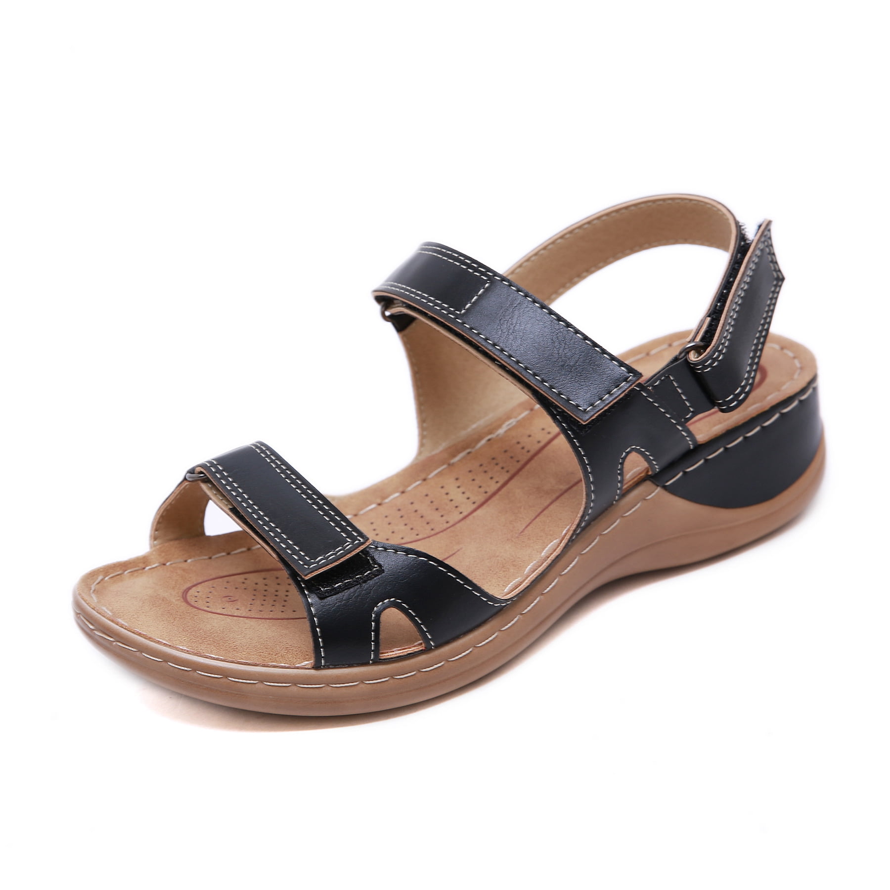 Women's Sandals Arch Support Summer Beach Sandals Comfort Walking Shoes Bohemian Flip Flops
