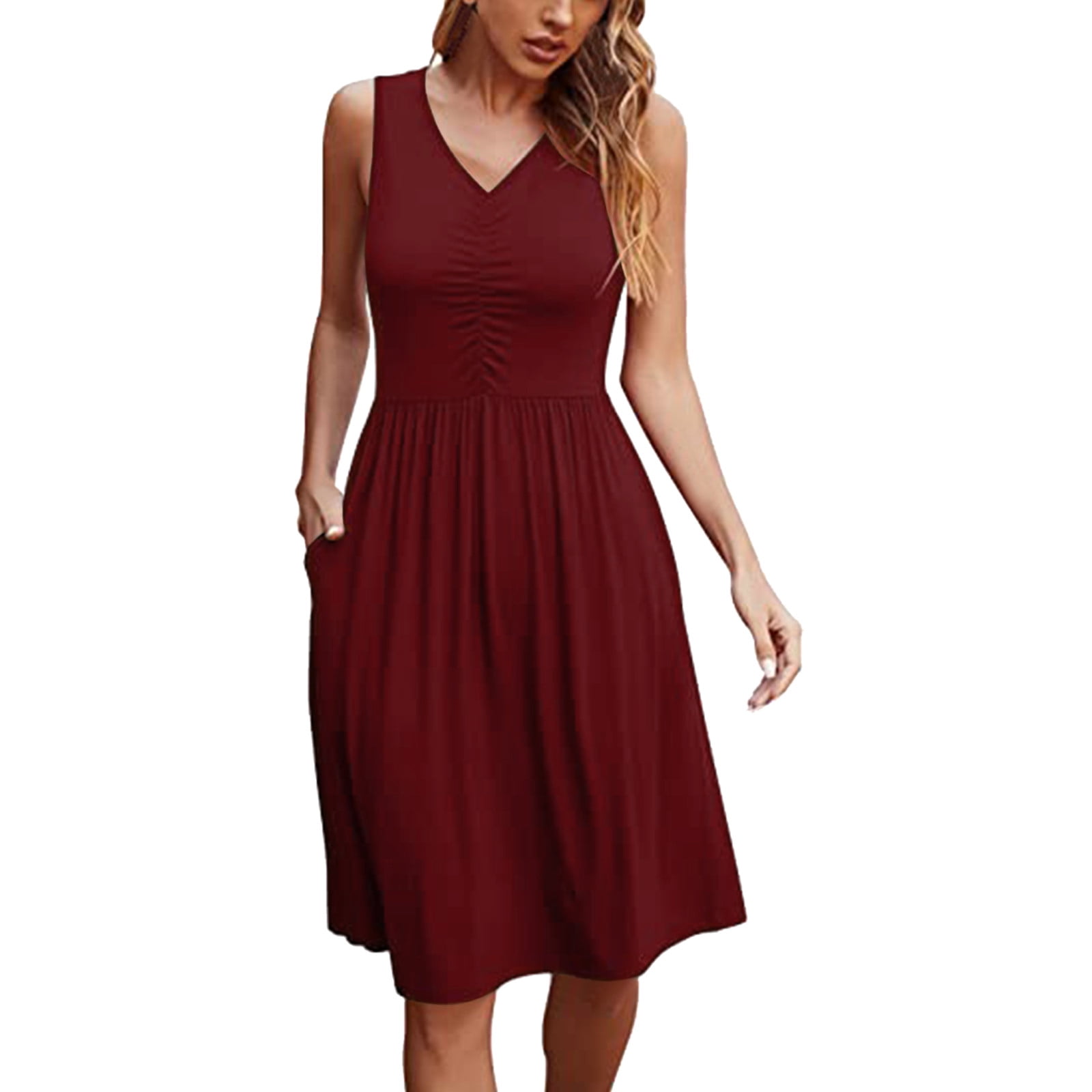 dresses for mother of the bride Long 3/4 Sleeve Lace Dress V-Neck Halter Chiffon Long Finish:Walnut Perfect for weddings best long dresses