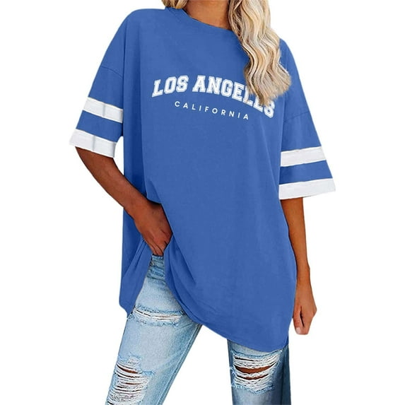 Women Casual T Shirt Casual Striped Color Block Print Short Sleeve Round Neck Lightweight Tee Top Daily Wear,size S