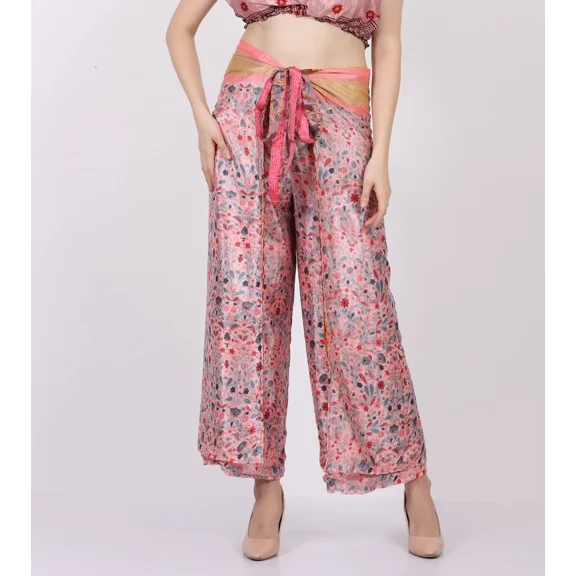 Women Casual Thai Fisherman Pant Printed Wrap sari Pants Mix Wholesale Lot 3pcs