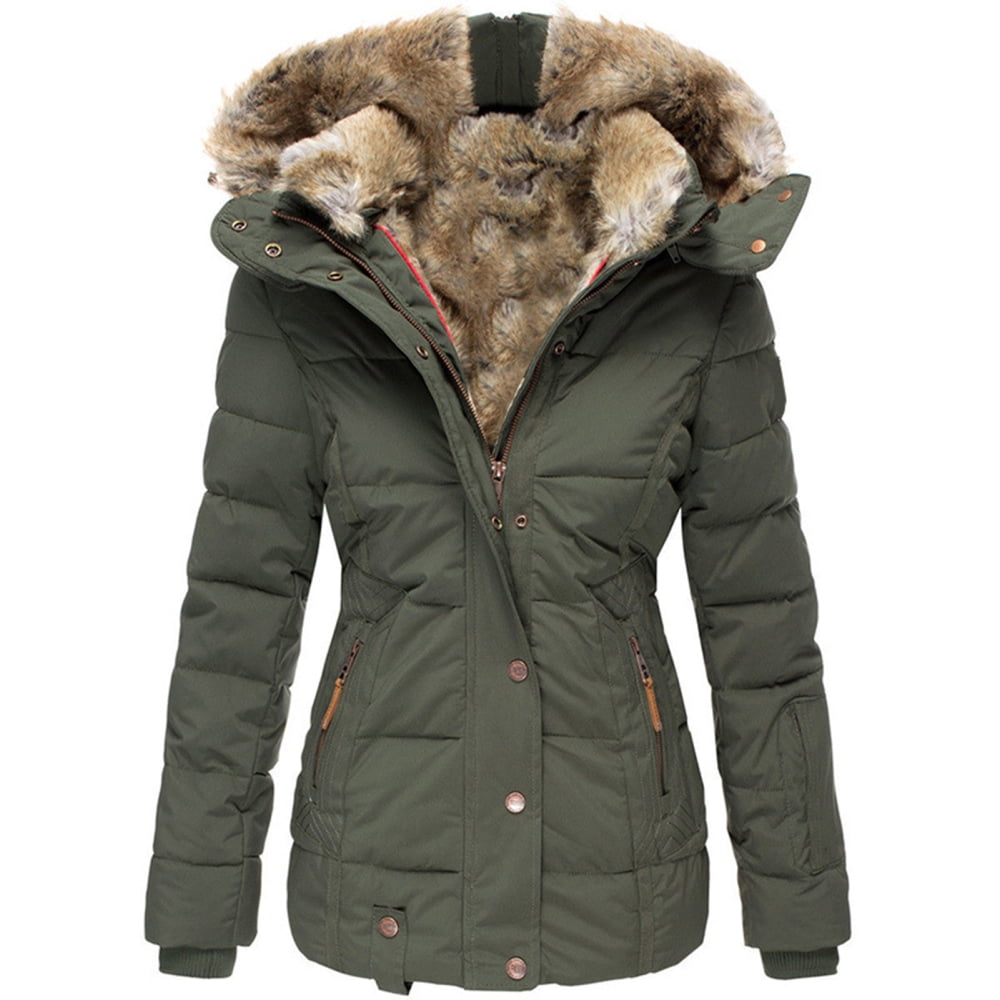 Women Casual Thicker Winter Jacket Windproof Warm Thicken