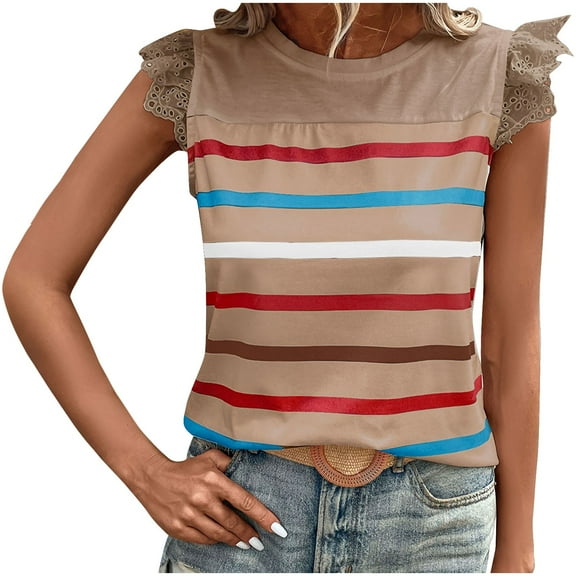 Women Casual Tops And Blouses Ladies Tops And Blouses Sleeveless Tshirts Shirts Graphic Vintage Plus Size