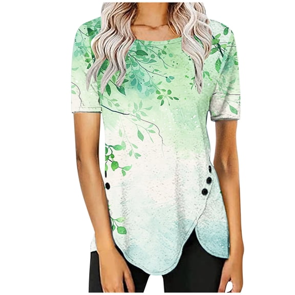 Women Casual Tops And Blouses Womens T Shirts Casual Graphic Summer Clothes for Women Over 50 Shorts