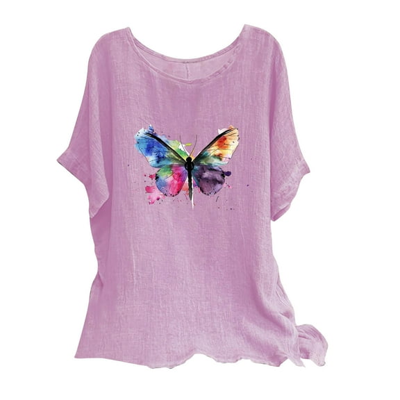 Women Casual Tops And Blouses Work Out Shirts Gym Loose Crop Summer Clothes for Women Over 50 2025 Vacation